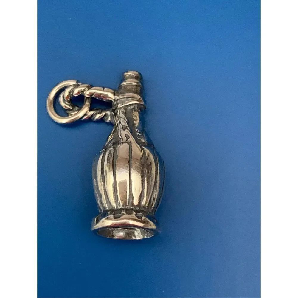 Wine Jug Sterling Silver Jewelry Charm #vino #decanter #carafe #party